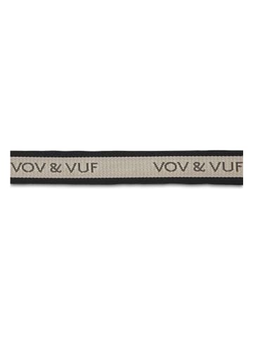 VOV & VUF Hundehalsband in Beige/ Schwarz