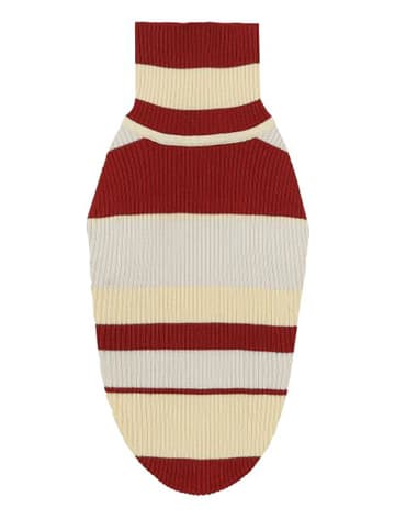 VOV & VUF Hundepullover in Bordeaux/ Beige