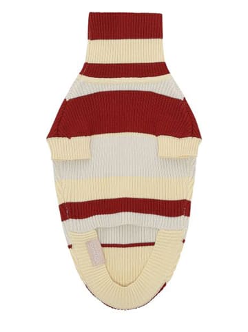VOV & VUF Hundepullover in Bordeaux/ Beige
