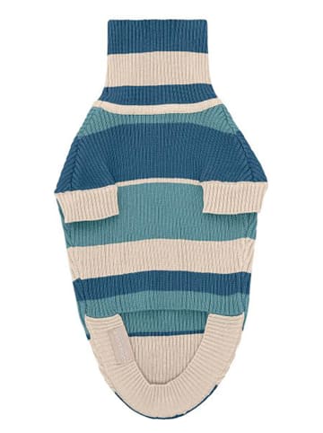 VOV & VUF Hundepullover in Blau/ Creme