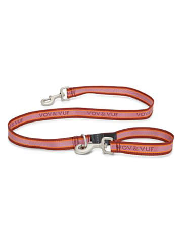 VOV & VUF Hundeleine in Rot/ Rosa - (L)130 cm