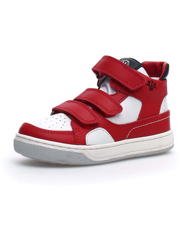 Naturino Skórzane sneakersy "Finnix" w kolorze biało-czerwonym