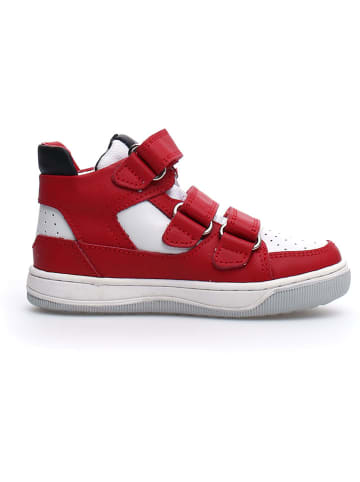 Naturino Leder-Sneakers "Finnix" in Weiß/ Rot