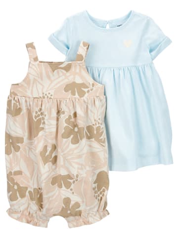 carter's 2-delige outfit beige/lichtblauw