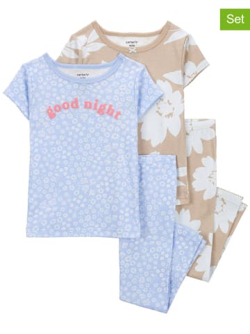 carter's 2-delige set: pyjama's lichtblauw/beige