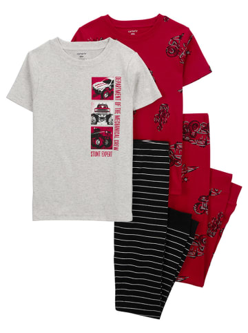 carter's Piżamy (2 szt.) w kolorze biało-czarno-czerwonym