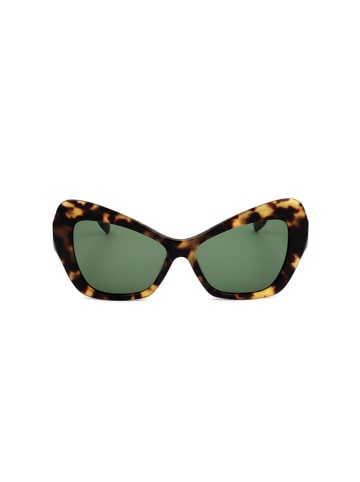 Karl Lagerfeld Damskie okulary przeciwsłoneczne w kolorze brązowo-zielono-żółtym