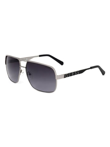 Guess Herren-Sonnenbrille in Schwarz/ Silber