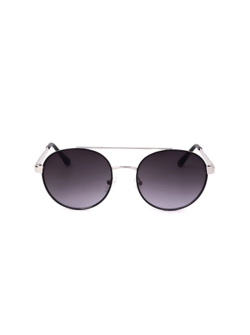 Guess Damskie okulary przeciwsłoneczne w kolorze srebrno-granatowym