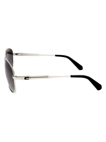 Guess Męskie okulary przeciwsłoneczne w kolorze srebrno-czarnym