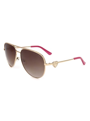 Guess Damen-Sonnenbrille in Gold/ Hellbraun