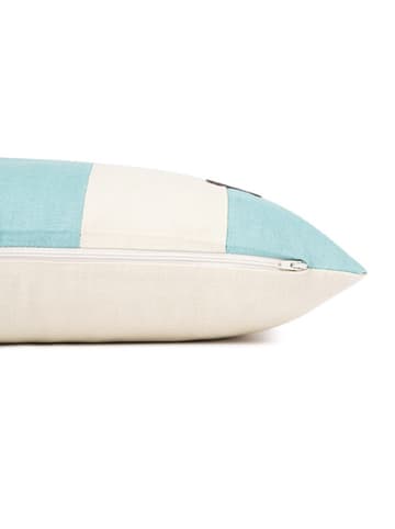 ESPRIT Kissenhülle "Neo" in Hellblau/ Weiß