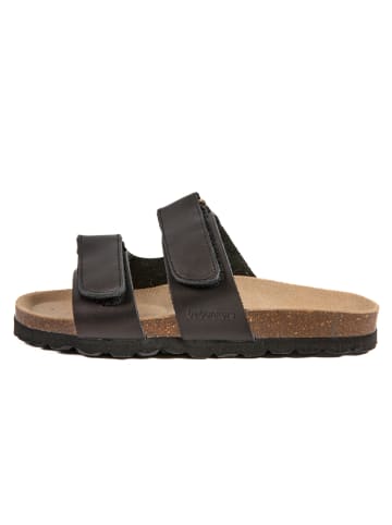 BABUNKERS Family Leren slippers zwart