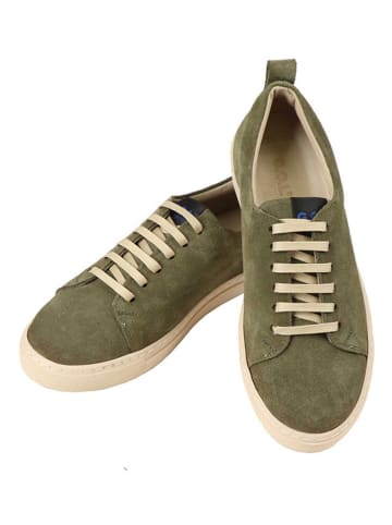 New G.O.L Skórzane sneakersy w kolorze zielonym