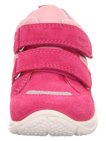superfit Skórzane buty "Universe" w kolorze różowym do nauki chodzenia