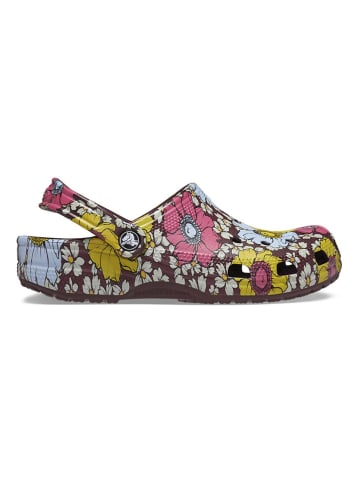 Crocs Chodaki "Classic Retro Floral" w kolorze czerwonym ze wzorem