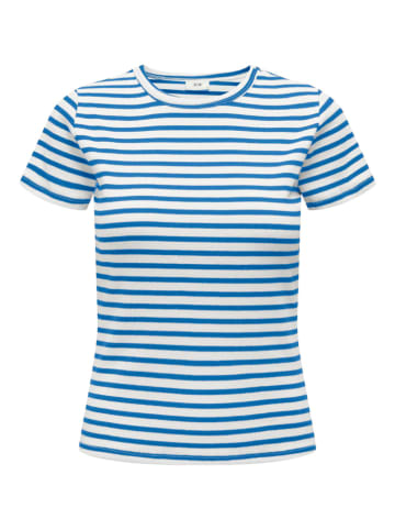 JDY Shirt in Blau/ Weiß