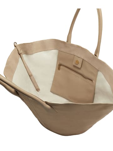 LIEBESKIND BERLIN Leren shopper beige - (B)77 x (H)35 x (D)25 cm