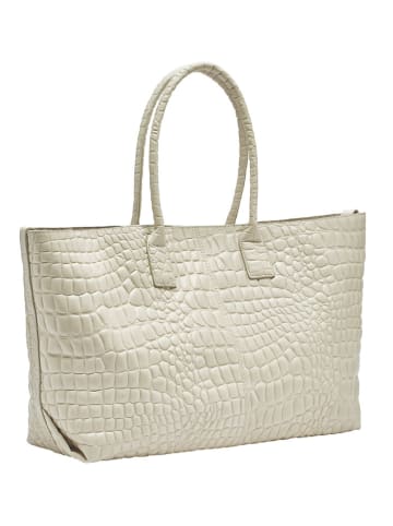 LIEBESKIND BERLIN Leder-Henkeltasche in Creme - (B)48 x (H)32 x (T)16 cm