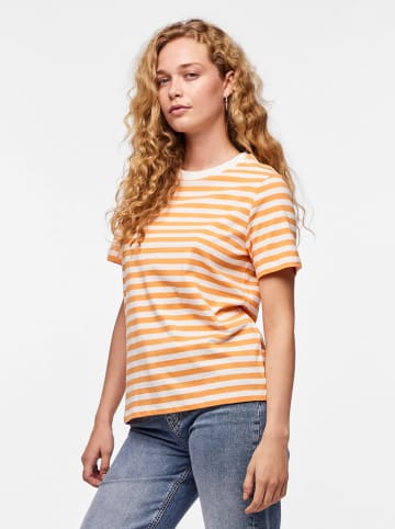 Pieces Koszulka "Ria" w kolorze pomarańczowym