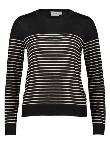 Vila Longsleeve in Schwarz/ Beige