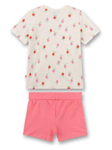 Sanetta Kidswear Pyjama in Creme/ Pink