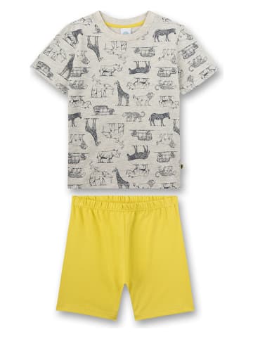 Sanetta Kidswear Pyjama in Gelb/ Grau
