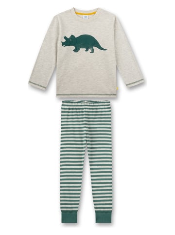Sanetta Pyjama in Creme/ Grün