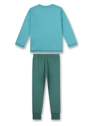 Sanetta Kidswear Piżama w kolorze turkusowo-zielonym