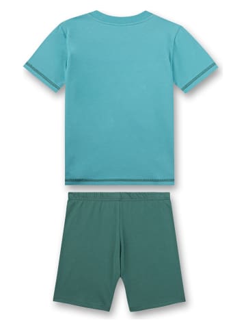 Sanetta Kidswear Piżama w kolorze niebiesko-zielonym
