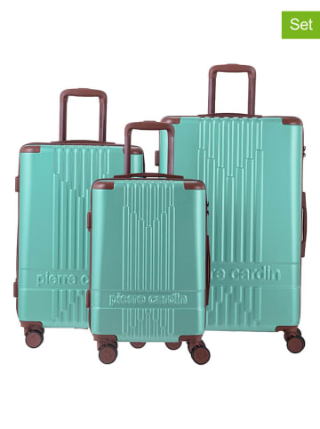 Pierre Cardin 3-delige hardcase-trolleyset turquoise