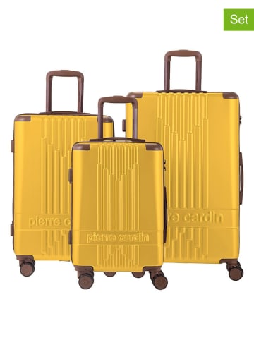Pierre Cardin 3-delige hardcase-trolleyset geel