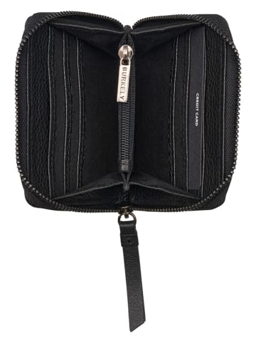 Burkely Leder-Geldbörse in Schwarz - (B)10 x (H)8 x (T)2 cm