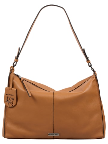 Burkely Leder-Schultertasche in Camel - (B)32 x (H)30 x (T)10 cm