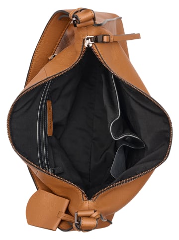 Burkely Leder-Schultertasche in Camel - (B)32 x (H)30 x (T)10 cm