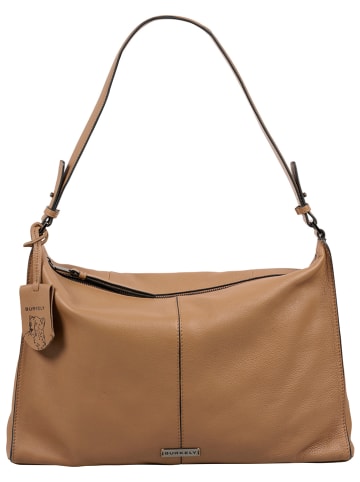 Burkely Leder-Schultertasche in Hellbraun - (B)32 x (H)30 x (T)10 cm