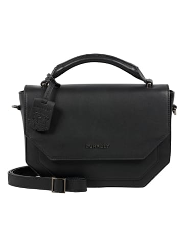 Burkely Leder-Henkeltasche in Schwarz - (B)26 x (H)19 x (T)7 cm