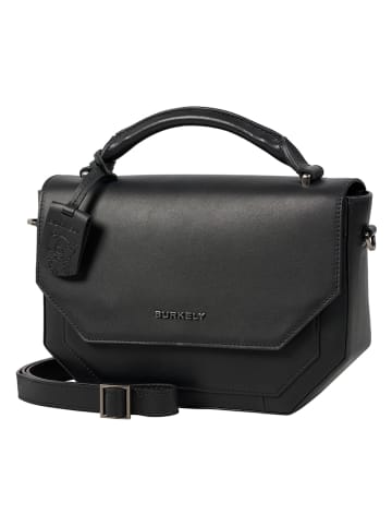Burkely Leder-Henkeltasche in Schwarz - (B)26 x (H)19 x (T)7 cm