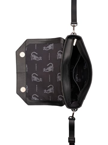 Burkely Leder-Henkeltasche in Schwarz - (B)26 x (H)19 x (T)7 cm
