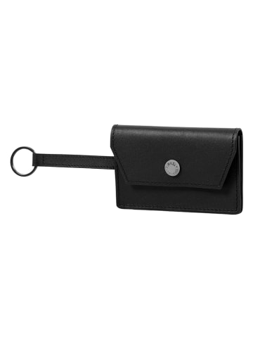 Burkely Leder-Schlüsselanhänger in Schwarz - (B)10,5 x (H)7 x (T)1 cm