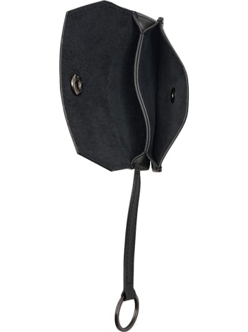 Burkely Leren sleutelhanger zwart - (B)10,5 x (H)7 x (D)1 cm