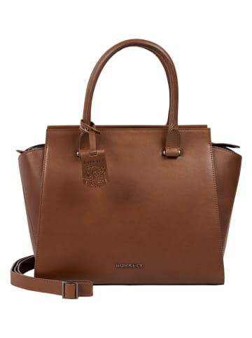 Burkely Leren handtas bruin - (B)36 x (H)25 x (D)14 cm