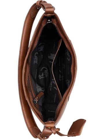 Burkely Leder-Schultertasche in Braun - (B)32 x (H)15 x (T)7 cm