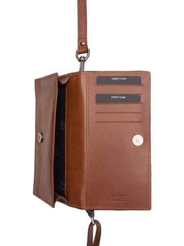 Burkely Skórzana torebka w kolorze brązowym na telefon - 17 x 10 x 4 cm