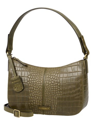 Burkely Leder-Schultertasche in Khaki - (B)27 x (H)19 x (T)8 cm