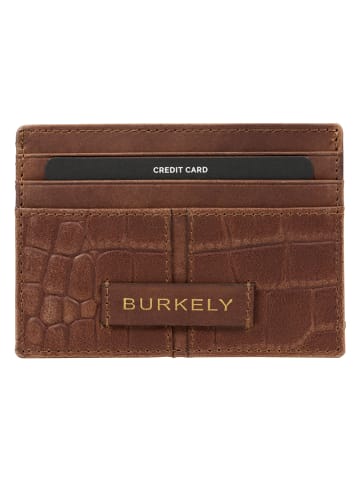 Burkely Leder-Kartenetui in Braun - (B)10,5 x (H)8,5 x (T)0,5 cm