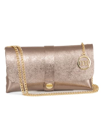 Mia Tomazzi Leren schoudertas "Vipiteno" goudkleurig - (B)24 x (H)13 x (D)6 cm