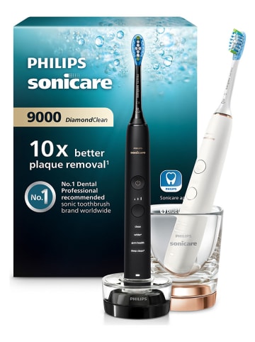 Philips Szczoteczki soniczne (2 szt.) "DiamondClean 9000" w kolorze czarno-białym