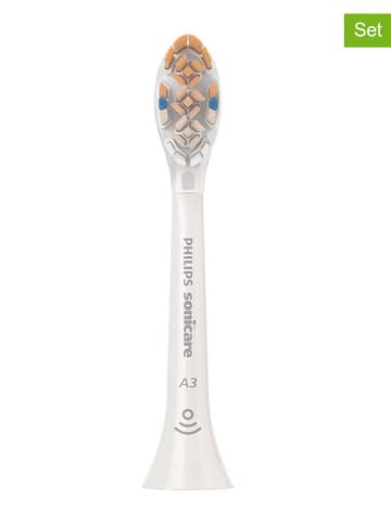 PHILIPS sonicare Wymienne końcówki (4 szt.) "A3" w kolorze białym