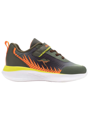 Kangaroos Sneakers "Athleisure" kaki/oranje